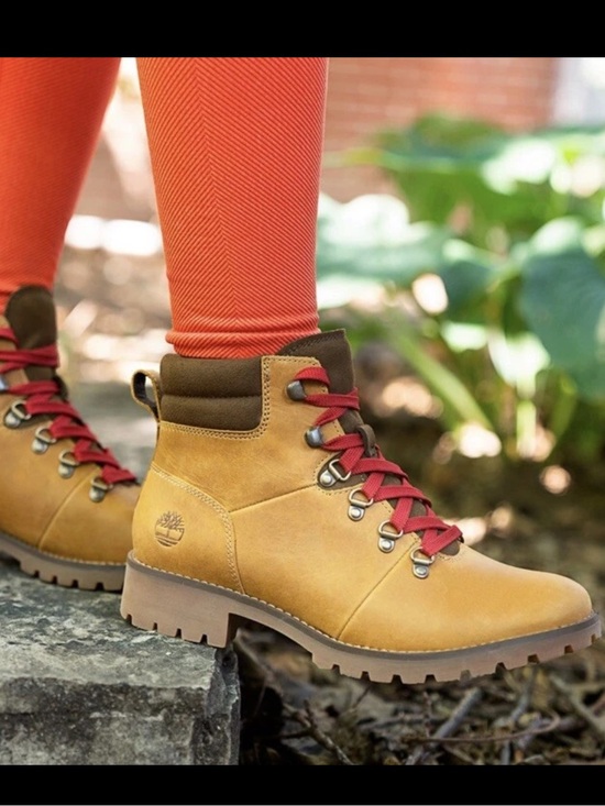 Timberland Shoes - Timberland Women's 9.5 Ellendale Mid Hiking Lace Up Boots Leather Wheat Brown